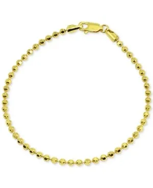Bracelets Macys Beaded Bracelet 18K Gold Plated Sterling Silver by Giani Bernini