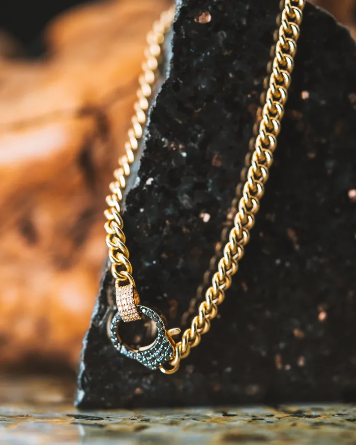 Bracelets Pipos 14k Yellow Gold Black and White Diamond Bracelet