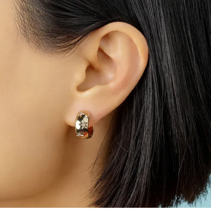 ClaudiaG Star Huggie Earrings Earrings
