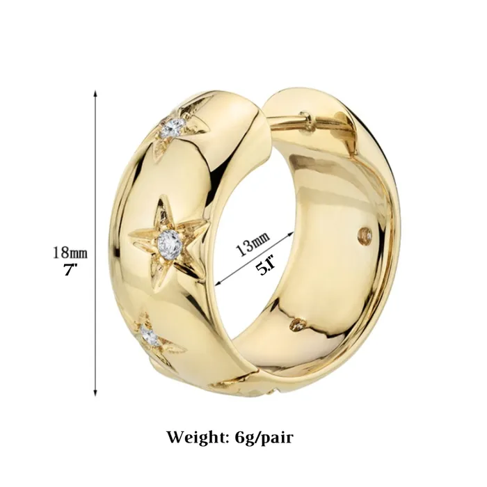 ClaudiaG Star Huggie Earrings Earrings