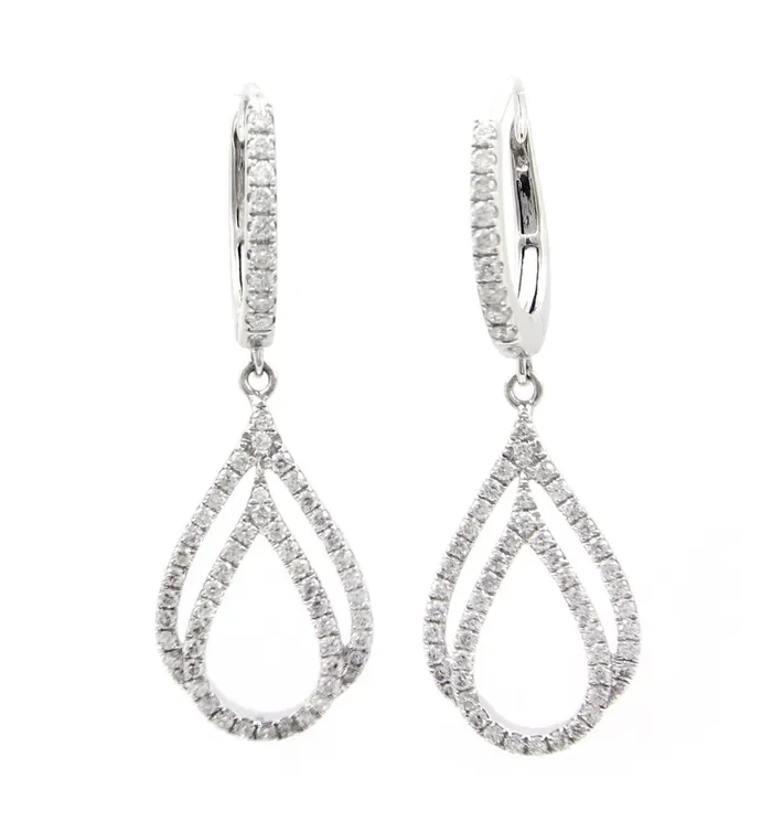 Double Flame Diamond Earrings Cherie Dori Earrings