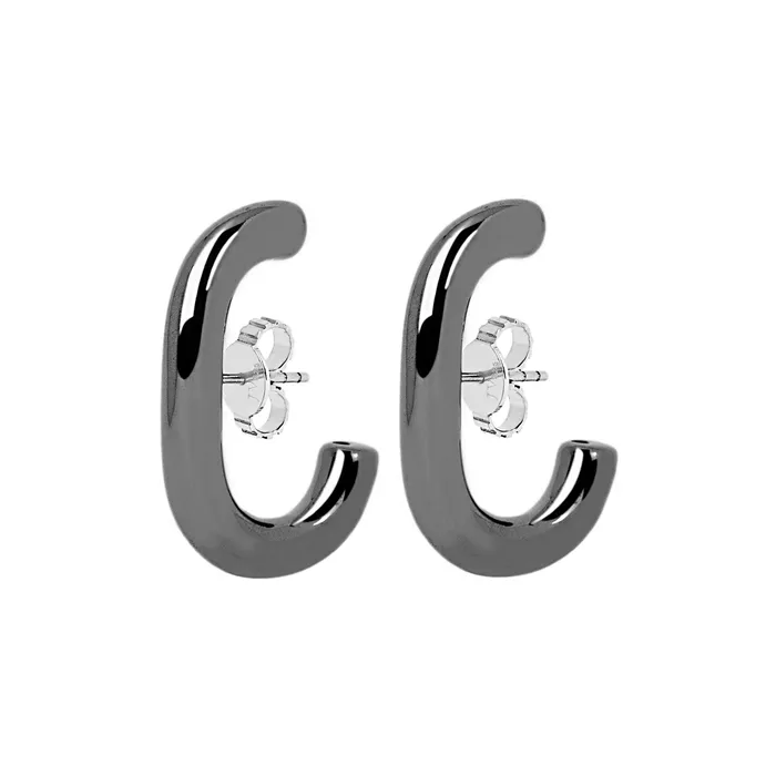 EAR HOOK IN BLACK RHODIUM PLATED SILVER Jack Vartanian Earrings