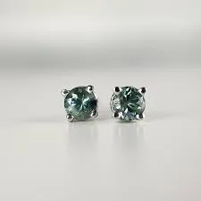 Earrings 14k White Gold Montana Sapphire Stud Earrings Coast Gemological Resources Earrings 14k White Gold Montana Sapphire Stud Earrings Coast Gemological Resources