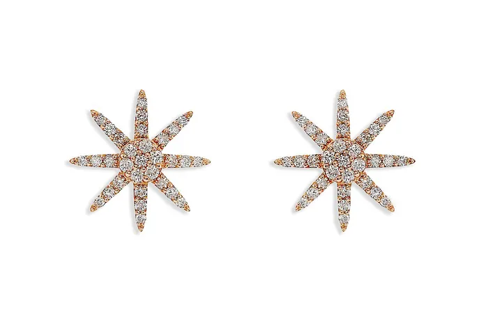 Earrings 18kt Gold Starburst Diamonds Albert Hern Earrings
