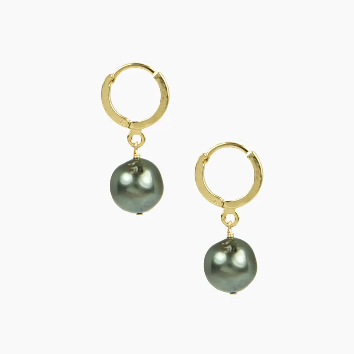 Earrings MishaHawaii Tahitian Pearl Huggies