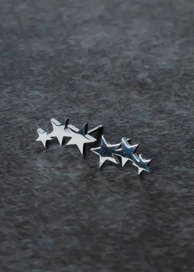 Earrings panacheaccessories Lexi Star Stud Earrings Silver