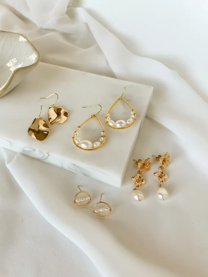 Flower Girl Pearl Drops The Minne Design Co Earrings