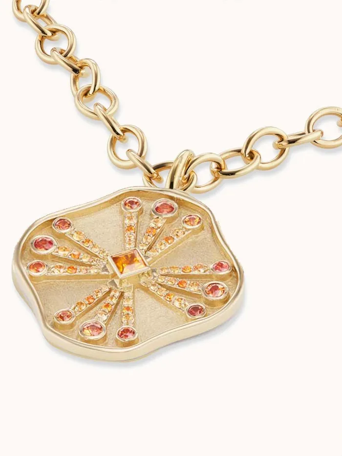 Guiding Light Necklace Orange Sapphire Marlo Laz Necklaces Guiding Light Necklace Orange Sapphire Marlo Laz Necklaces