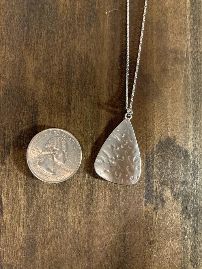 hammered matte triangle pendant necklace bubs sass Necklaces