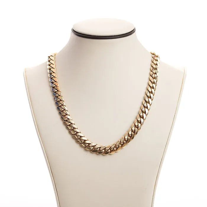Houstons Jeweler PreStyled Sets 10K Gold Solid Miami Cuban