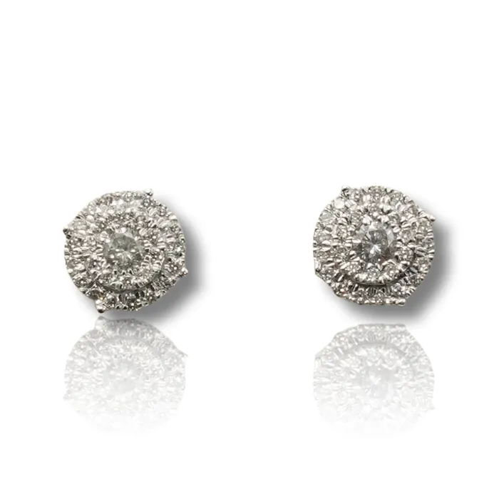 imakegrillzcom Earrings Circle Diamond Earring