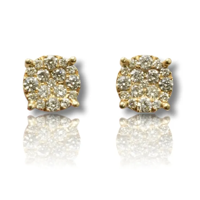 imakegrillzcom Earrings Cluster Diamond Earring