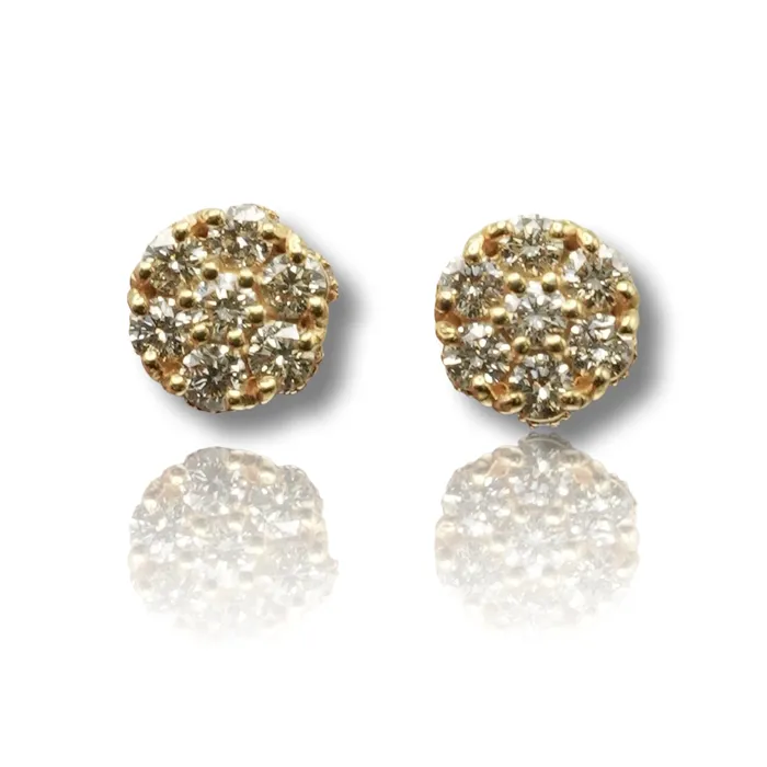 imakegrillzcom Flower Diamond Earring Earrings