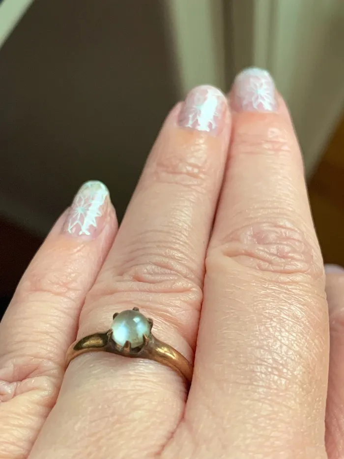 Love Vintage Paris Moonstone Ring 10k Gold Engagement Jewelry Vintage Rings