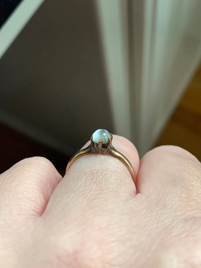 Love Vintage Paris Moonstone Ring 10k Gold Engagement Jewelry Vintage Rings
