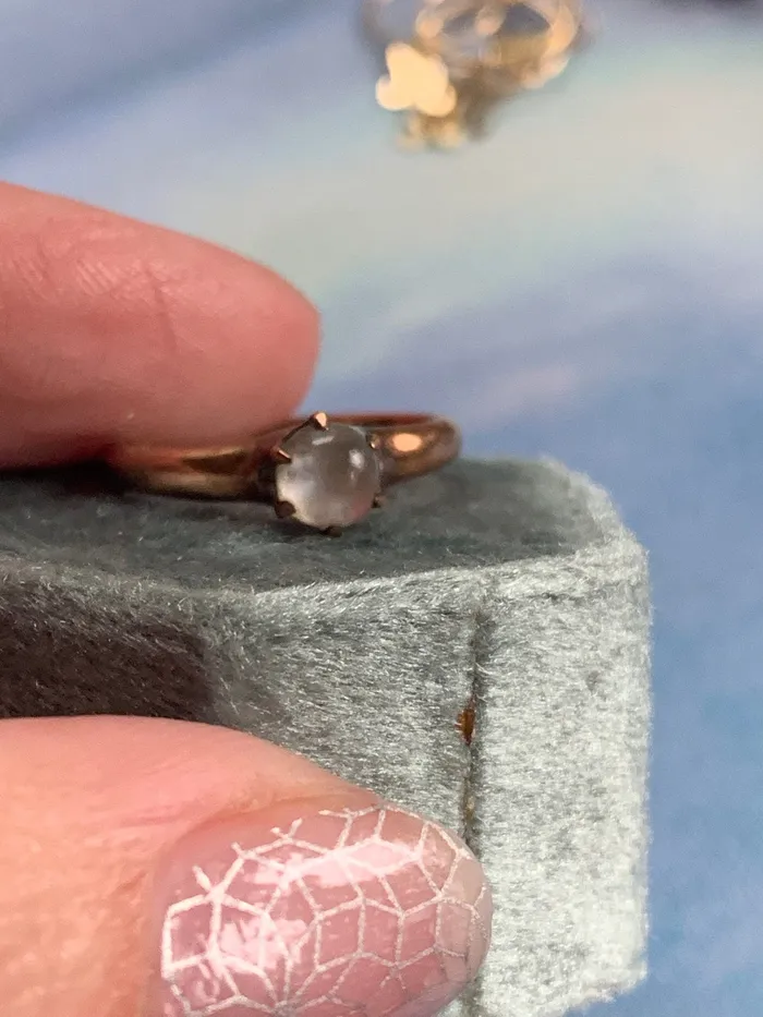 Love Vintage Paris Moonstone Ring 10k Gold Engagement Jewelry Vintage Rings