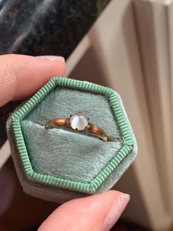 Love Vintage Paris Moonstone Ring 10k Gold Engagement Jewelry Vintage Rings