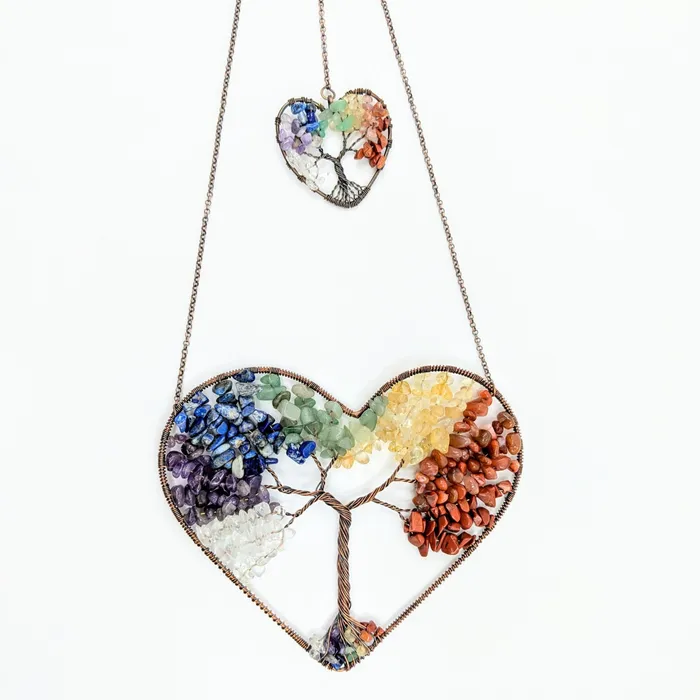 Necklaces Bliss Crystals Assorted Crystal 55 Heart Tree Hanging LV6283