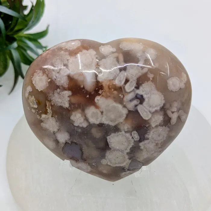 Necklaces Bliss Crystals Flower Agate 275 Heart LV7515