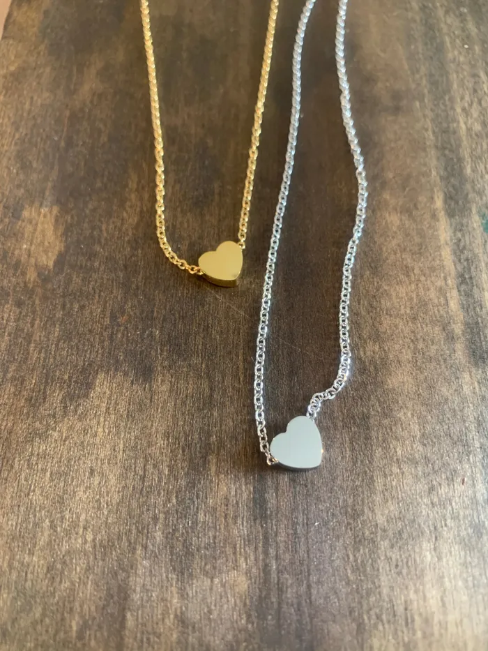 Necklaces bubs sass tiny heart necklace