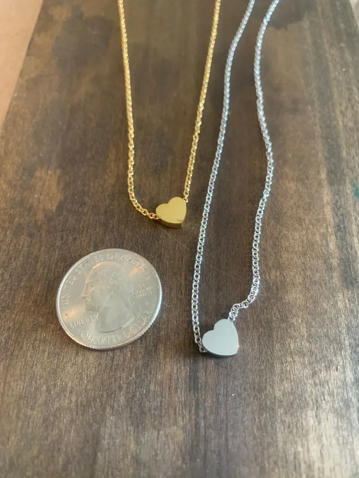 Necklaces bubs sass tiny heart necklace