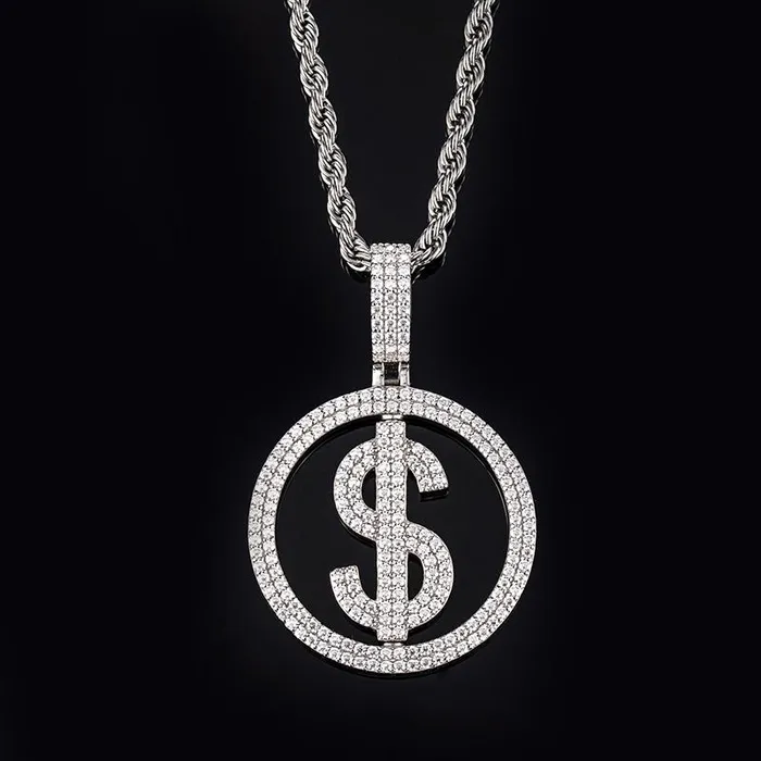 Necklaces ICEZEUS 925 Sterling Silver Moissanite Spin Pendant icezeusshop