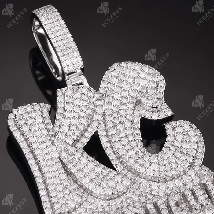 Necklaces IceZeusShop Custom Iced Out Name Pendant