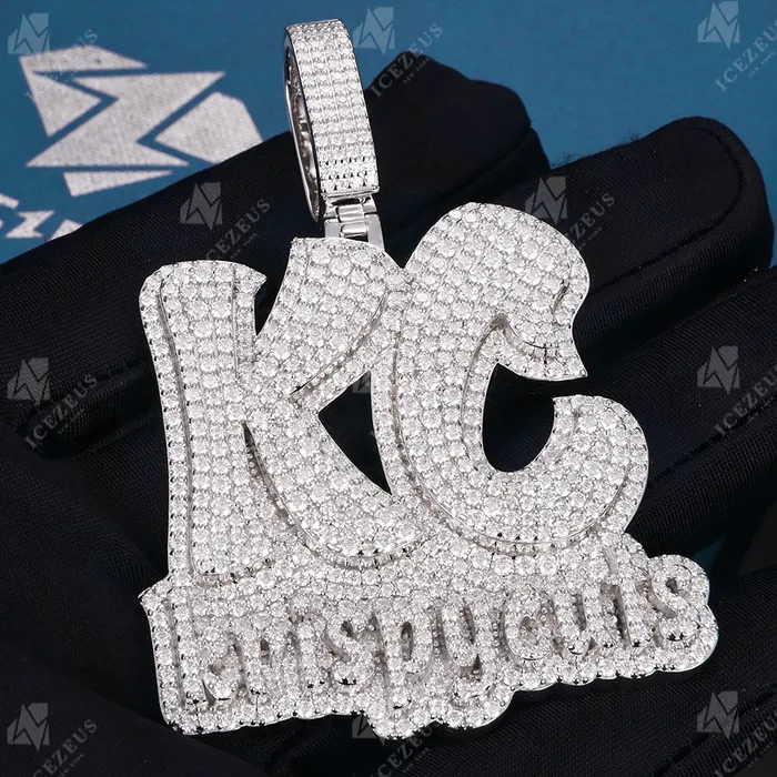Necklaces IceZeusShop Custom Iced Out Name Pendant