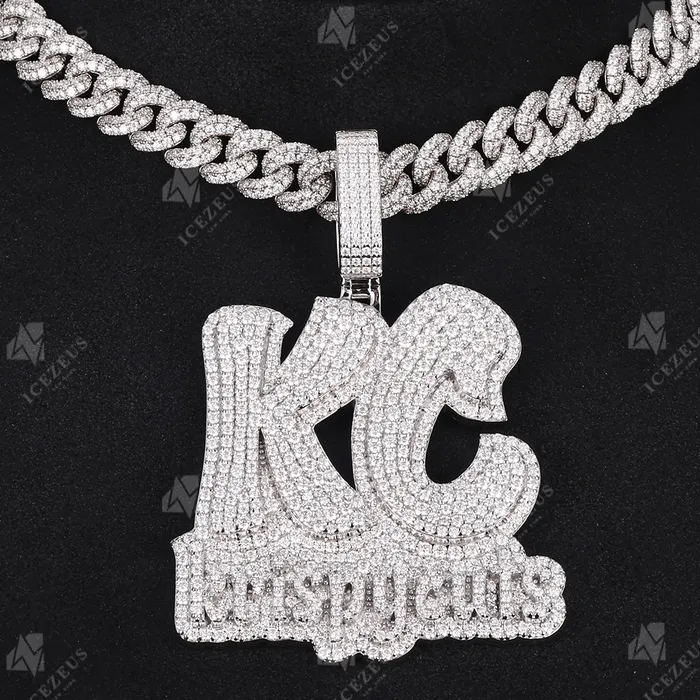Necklaces IceZeusShop Custom Iced Out Name Pendant