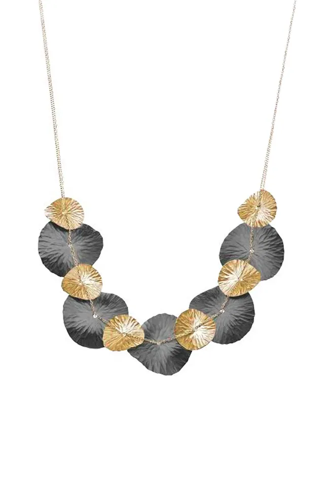 Necklaces Large Oasis Two Tone Necklace Toby Pomeroy