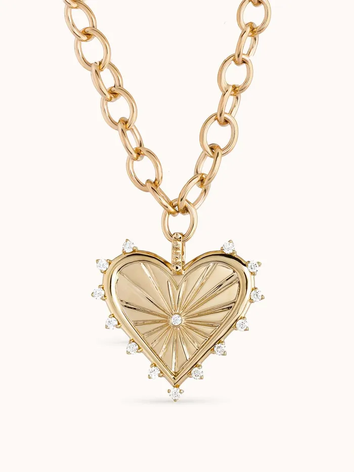 Necklaces Spiked Heart Necklace Marlo Laz
