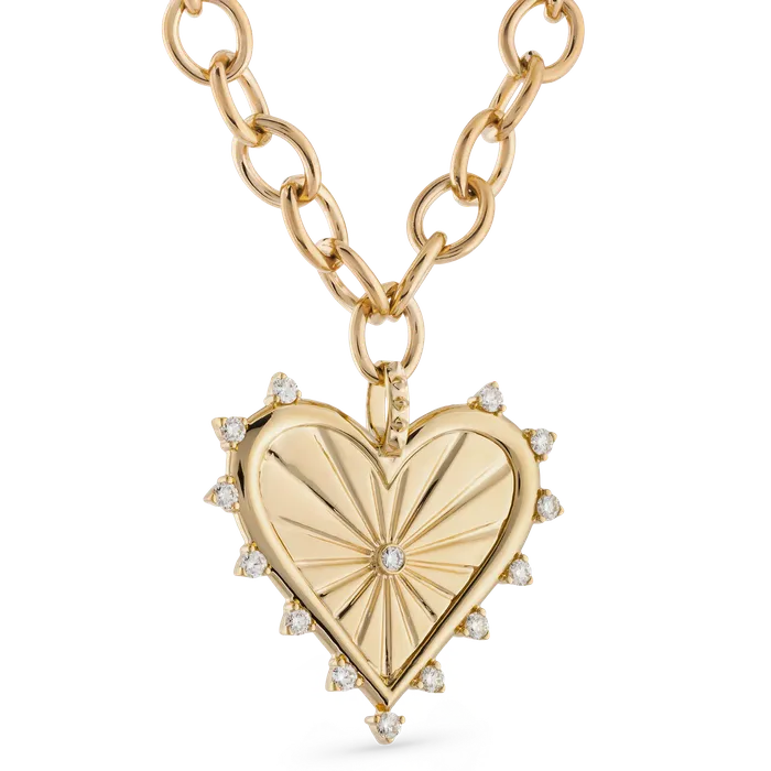 Necklaces Spiked Heart Necklace Marlo Laz Necklaces Spiked Heart Necklace Marlo Laz