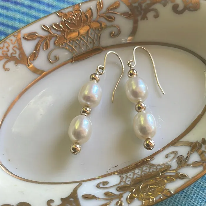Pearl Drop Earrings 14k Gold Vintage Vintage Paris Jewelry Earrings Pearl Drop Earrings 14k Gold Vintage Vintage Paris Jewelry Earrings