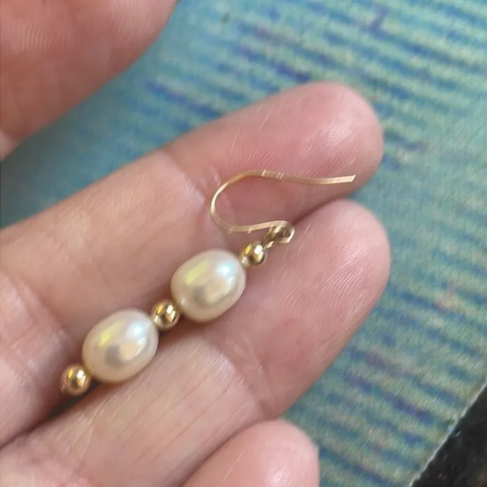 Pearl Drop Earrings 14k Gold Vintage Vintage Paris Jewelry Earrings Pearl Drop Earrings 14k Gold Vintage Vintage Paris Jewelry Earrings