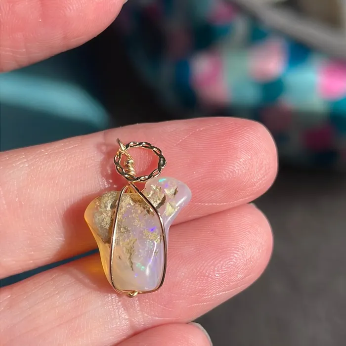 PreStyled Sets Vintage Paris Jewelry Opal Freeform Pendant Gold Filled Handmade PreStyled Sets Vintage Paris Jewelry Opal Freeform Pendant Gold Filled Handmade