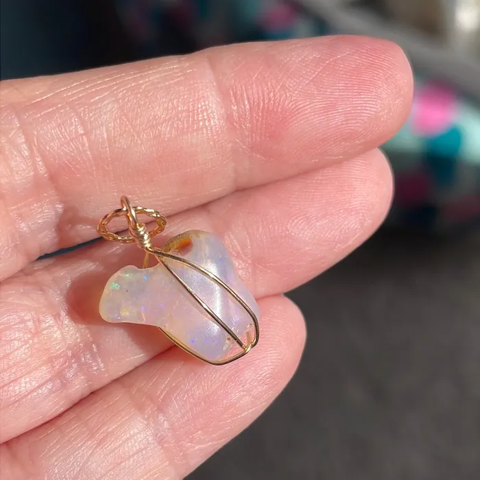 PreStyled Sets Vintage Paris Jewelry Opal Freeform Pendant Gold Filled Handmade PreStyled Sets Vintage Paris Jewelry Opal Freeform Pendant Gold Filled Handmade