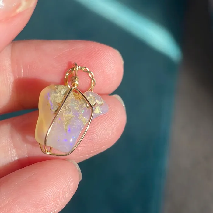 PreStyled Sets Vintage Paris Jewelry Opal Freeform Pendant Gold Filled Handmade PreStyled Sets Vintage Paris Jewelry Opal Freeform Pendant Gold Filled Handmade