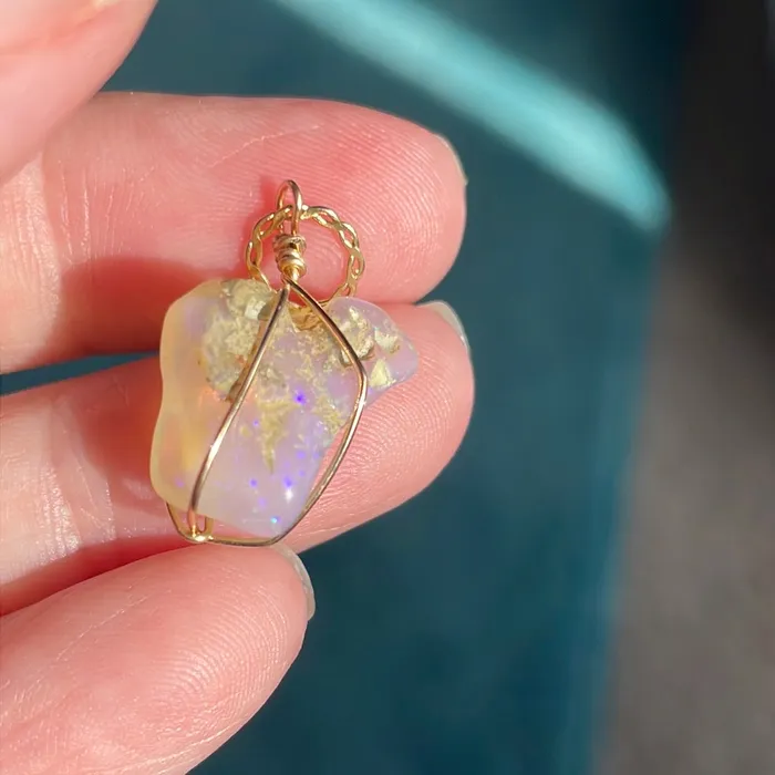 PreStyled Sets Vintage Paris Jewelry Opal Freeform Pendant Gold Filled Handmade PreStyled Sets Vintage Paris Jewelry Opal Freeform Pendant Gold Filled Handmade