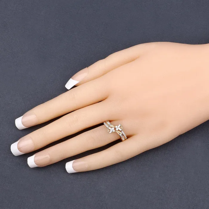 Quintessence Rings Diamond Butterfly Ring 14K Yellow Gold