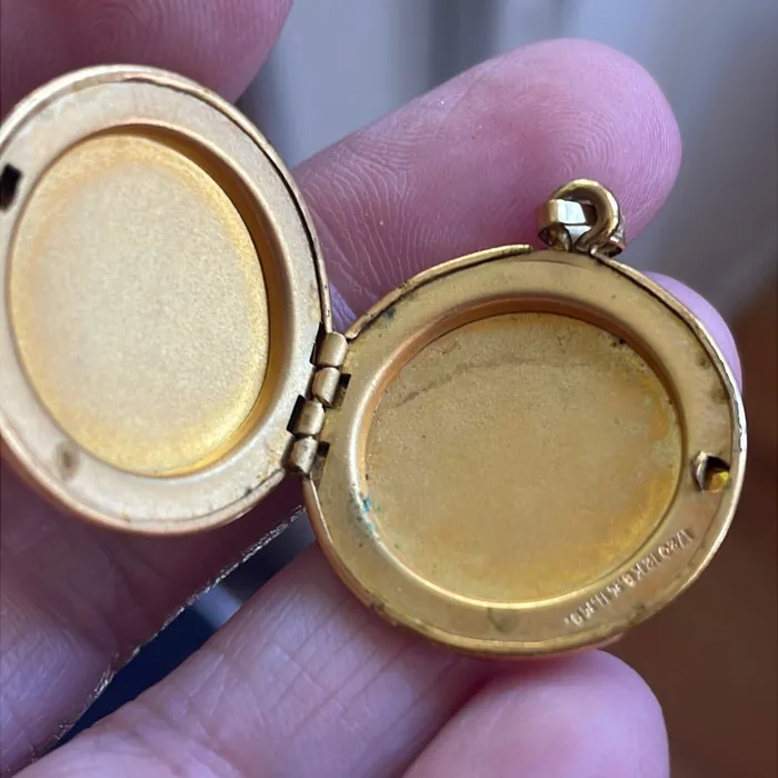 Rose Gold Flower Locket Yellow Gold Filled Vintage Vintage Paris Jewelry Earrings