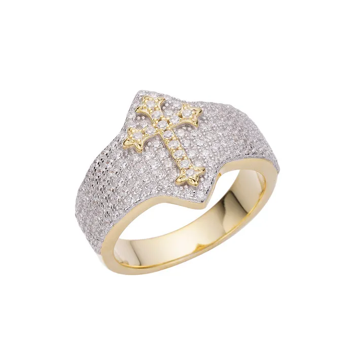 S925 Clustered Cross Ring IceZeusShop Rings