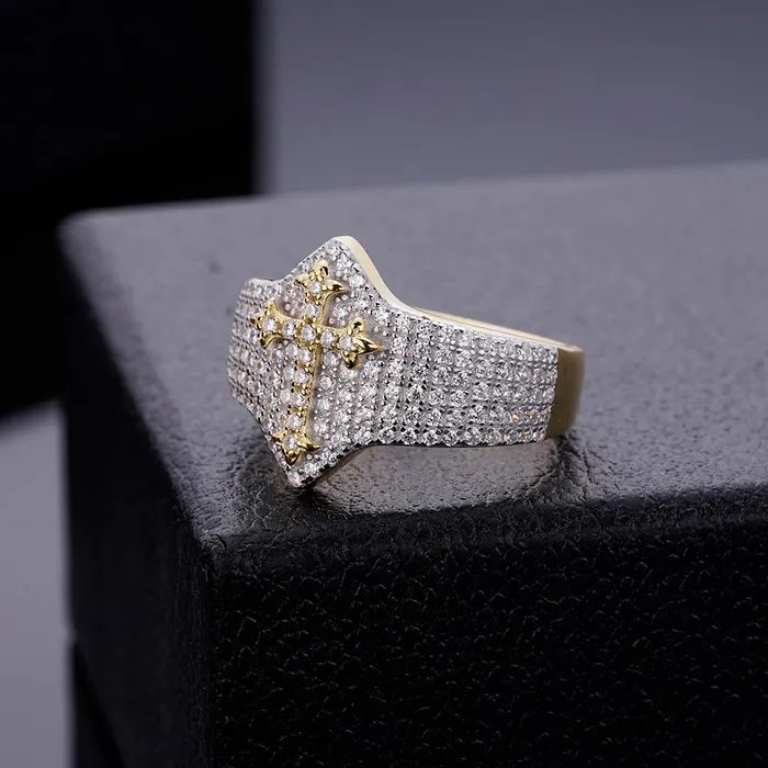 S925 Clustered Cross Ring IceZeusShop Rings