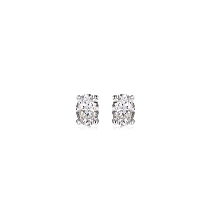 S925 Silver Oval cut Rare Color Moissanite Stud Earrings icezeusshop Earrings