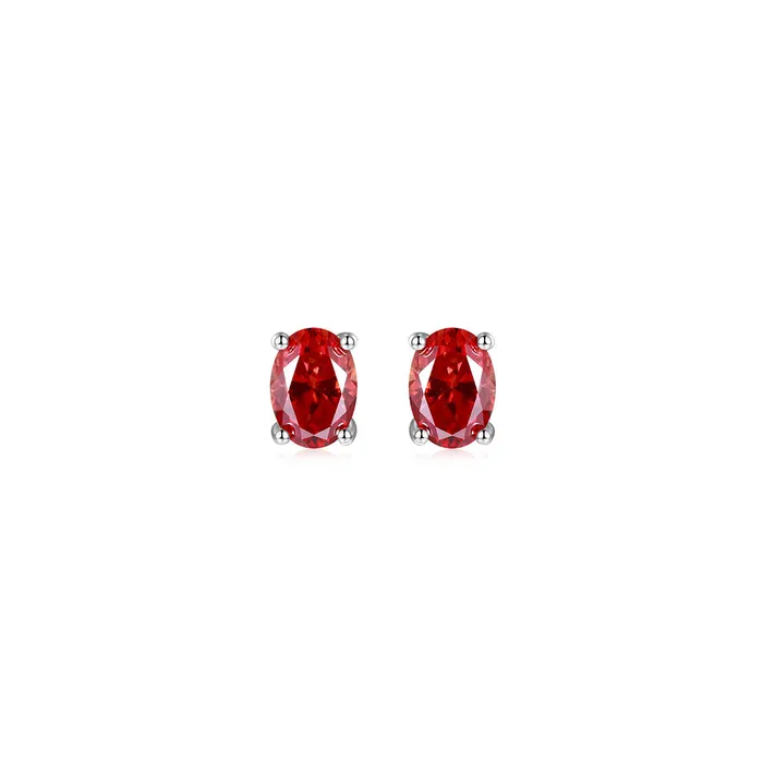 S925 Silver Oval cut Rare Color Moissanite Stud Earrings icezeusshop Earrings