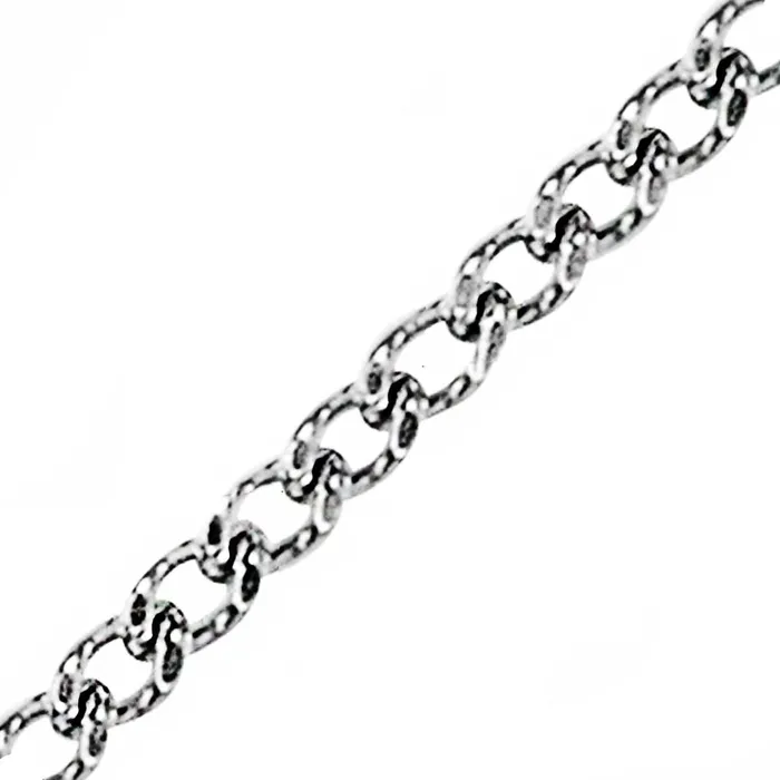 Silver Tone Stainless Steel 2mm TwoFace Diamond Cut Design Chain INOX JEWELRY Bracelets