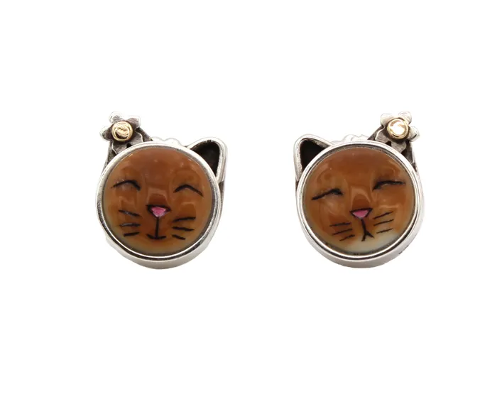 Sleeping Cat Earrings Michelle Tapia Earrings