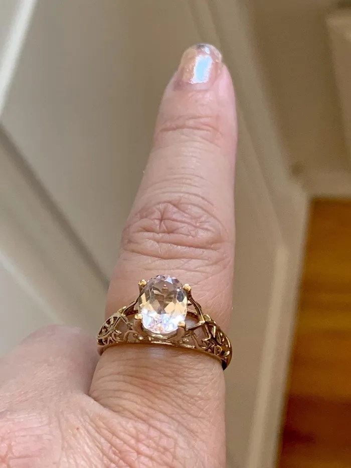Spinel Filigree Ring 10k Gold Vintage Love Vintage Paris Rings