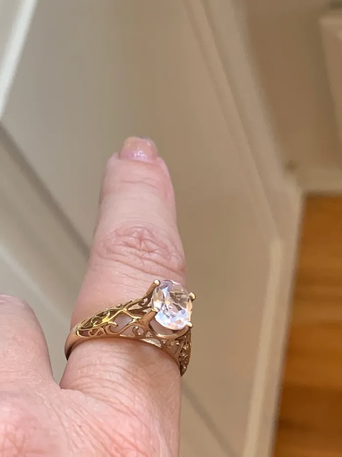 Spinel Filigree Ring 10k Gold Vintage Love Vintage Paris Rings