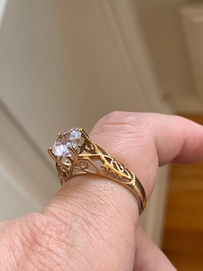 Spinel Filigree Ring 10k Gold Vintage Love Vintage Paris Rings