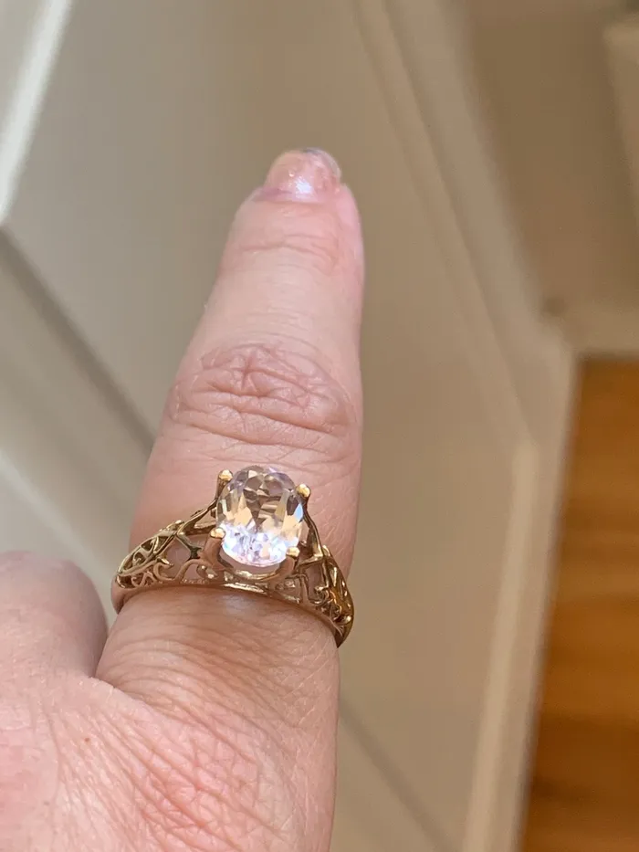 Spinel Filigree Ring 10k Gold Vintage Love Vintage Paris Rings